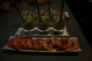 crevettes et concombre